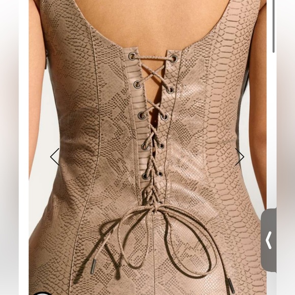 NAKED WARDROBE Lace dreams bustier dress animal print xs - Picture 4 of 5